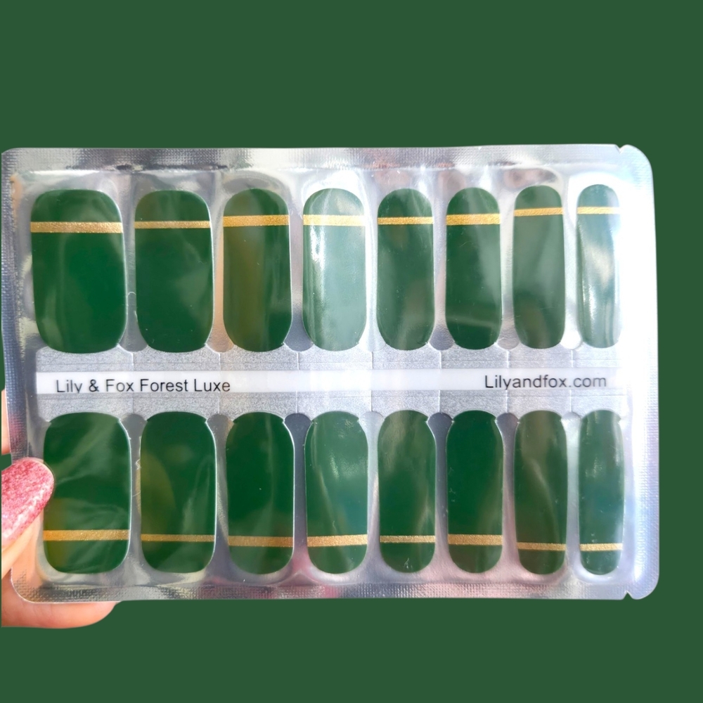 2 For $12 Forest Luxe Nail Wraps - Green